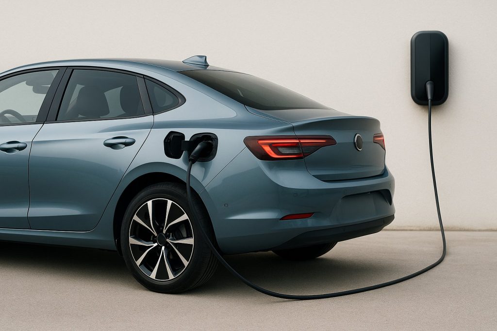Coche eléctrico cargando